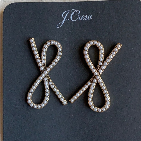 J. Crew Jewelry - J. Crew Bow Tie Earrings NWT
